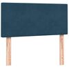 vidaXL Cama box spring con colch&oacute;n y LED terciopelo azul oscuro 80x220 cm