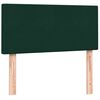 vidaXL Cama box spring con colch&oacute;n y LED terciopelo verde oscuro 100x220 cm