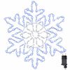 vidaXL Copos de nieve navideños Azul 55.5 x 55.5 x 0.75 cm PVC