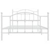 vidaXL Estructura cama sin colchón con estribo metal blanco 100x200 cm