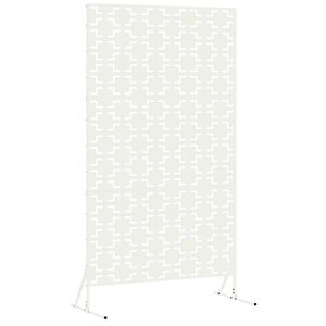 vidaXL Pantalla de Privacidad 100 x 50 x 180 cm Acero Blanco