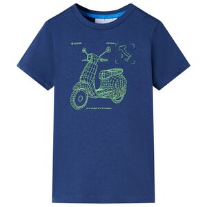 Camiseta infantil azul oscuro 92