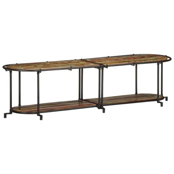 vidaXL Mueble de TV madera maciza reciclada 160x42x40 cm