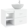 vidaXL Juego de muebles de ba&ntilde;o 2 uds. Blanco Madera de ingenier&iacute;a