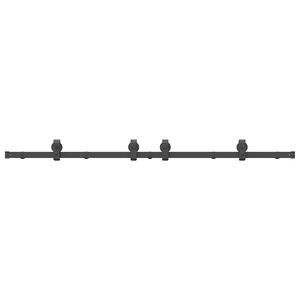 vidaXL Kit de herrajes para puertas correderas acero negro 183 cm