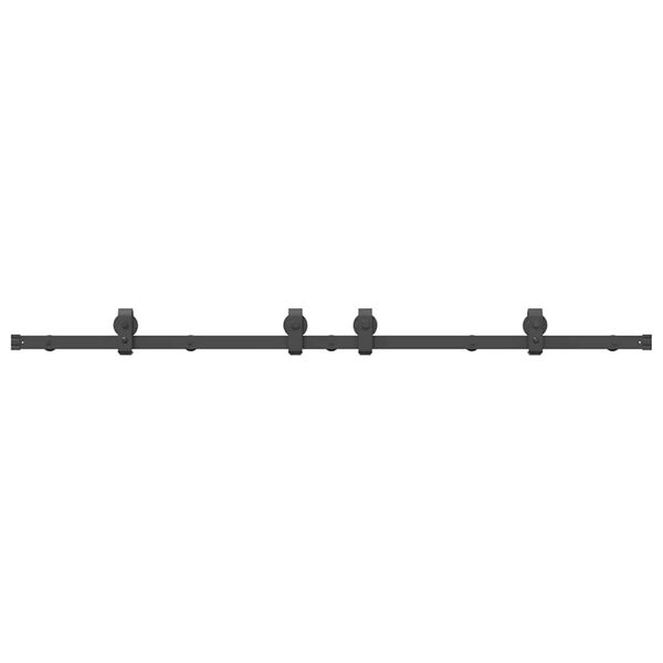 vidaXL Kit de herrajes para puertas correderas acero negro 183 cm