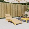 vidaXL Cojín para tumbona tela beige melange 186x58x4 cm