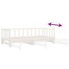 vidaXL Sofá cama nido madera maciza de pino blanco 90x200 cm