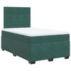 vidaXL Cama box spring con colch&oacute;n terciopelo verde oscuro 120x190 cm