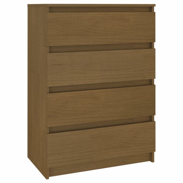 vidaXL Armario auxiliar madera maciza de mango marrón miel 60x36x84 cm