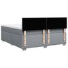 vidaXL Cama box spring con colch&oacute;n tela gris claro 180x200 cm