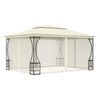 vidaXL Cenador con redes color crema 300x400x265 cm