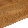 vidaXL Tablero de mesa borde natural madera maciza mango 60x60x3,8 cm