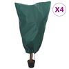 vidaXL Cubierta para plantas con cord&oacute;n 4 uds 70 g/m&sup2; 0,8x1 m