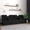 vidaXL Sillón de masaje reclinable 4 plazas con portavasos negro