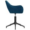 vidaXL Silla de comedor giratoria 6 uds terciopelo azul
