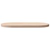 vidaXL Tablero de mesa ovalado de madera maciza de pino 90x45x2,5 cm