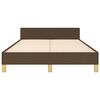 vidaXL Estructura de cama sin colch&oacute;n tela marr&oacute;n oscuro 120x200 cm
