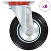 vidaXL Ruedas giratorias 8 unidades 160 mm