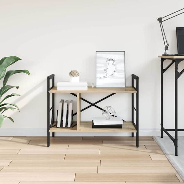 vidaXL Estante de libros Roble Sonoma 75 x 30 x 58,5 cm