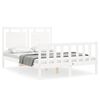 vidaXL Estructura de cama sin colch&oacute;n madera de pino blanca 140x200 cm