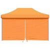 vidaXL Tienda de fiesta plegable Pop-Up 4 paredes laterales naranja