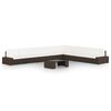 vidaXL Set muebles de jard&iacute;n 9 pzas y cojines rat&aacute;n sint&eacute;tico marr&oacute;n