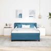 vidaXL Cama tipo Box Spring Azul oscuro 140 x 190 cm Terciopelo
