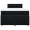 vidaXL Cama box spring con colchón tela negro 120x190 cm