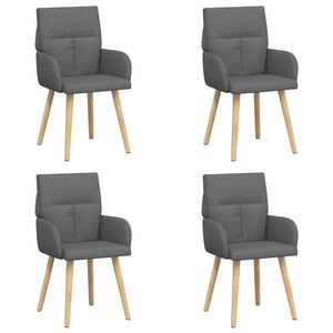 vidaXL Sillas de comedor 4 uds. Tela Gris oscuro 60 x 56 x 93 cm