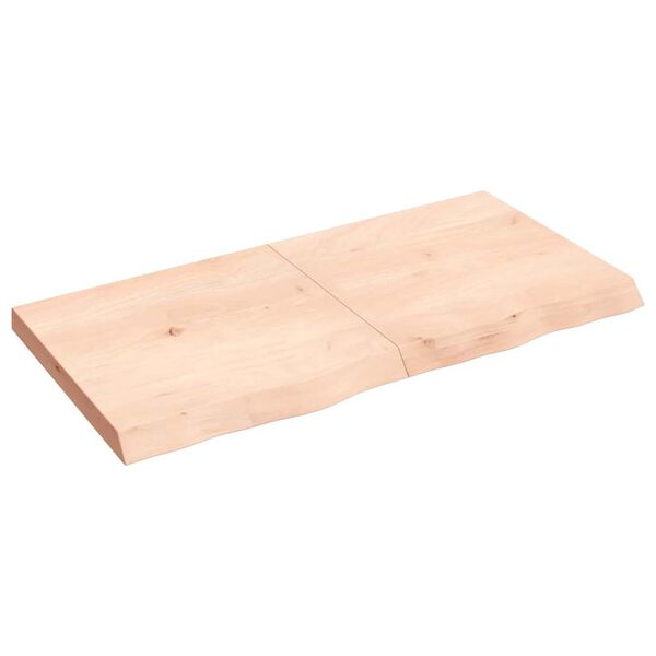 vidaXL Encimera de ba&ntilde;o madera maciza sin tratar 120x60x(2-6) cm