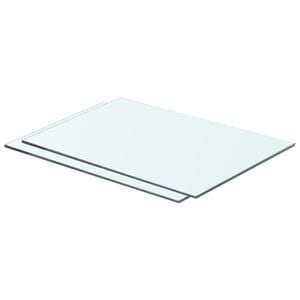 vidaXL Estantes 2 unidades panel de vidrio transparente 50x30 cm