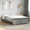 vidaXL Estructura cama madera ingenier&iacute;a metal gris Sonoma 135x190 cm