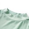 Camiseta infantil manga larga cuello alto color menta oscuro 116