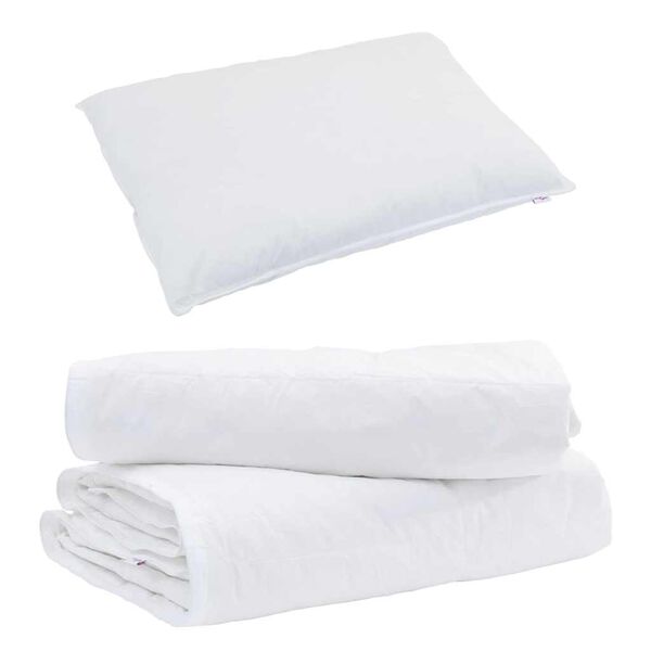 vidaXL Duvet 2 en 1 con almohada 2 pcs Pluma de pato