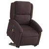 vidaXL Sillón masaje eléctrico reclinable elevable tela marrón oscuro