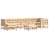 vidaXL Conjunto de Sof&aacute;s de Jard&iacute;n 8 uds. Marr&oacute;n Cera