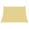 vidaXL Toldo Vela 3 / 4 x 3 m HDPE Rectangular Amarillo y blanco