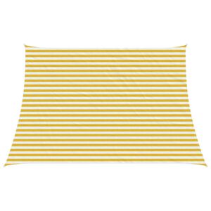 vidaXL Toldo Vela 3 / 4 x 3 m HDPE Rectangular Amarillo y blanco