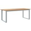 vidaXL Mesa de Jard&iacute;n Gris 200 x 90 x 75 cm Madera de Acacia S&oacute;lida