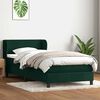 vidaXL Cama box spring con colch&oacute;n terciopelo verde oscuro 80x220 cm