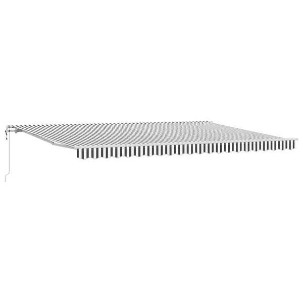 vidaXL Toldo retr&aacute;ctil autom&aacute;tico gris antracita y blanco 500x300 cm