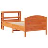 vidaXL Estructura de cama sin colch&oacute;n madera maciza marr&oacute;n 75x190 cm
