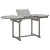 vidaXL Mesa de comedor jard&iacute;n madera maciza acacia (120-170)x80x75 cm