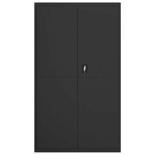 vidaXL Armario archivador de acero negro 105x40x180 cm