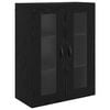 vidaXL Armarios de pared 2 pcs Roble Negro 69,5 x 34 x 90 cm
