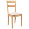 vidaXL Sillas de comedor con cojines 2uds madera maciza natural caucho