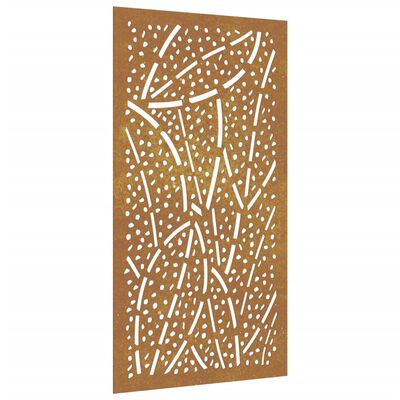 vidaXL Adorno de pared de jardín acero corten diseño de hoja 105x55 cm