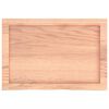 vidaXL Encimera ba&ntilde;o madera maciza tratada marr&oacute;n claro 60x40x(2-6) cm