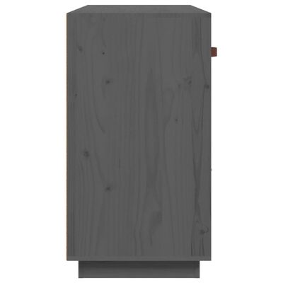 vidaXL Aparador de madera maciza de pino gris 100x40x75 cm